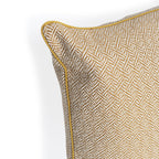 Herringbone Funda de cojín decorativo 60x40 cm Mostaza