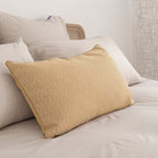 Herringbone Funda de cojín decorativo 60x40 cm Mostaza