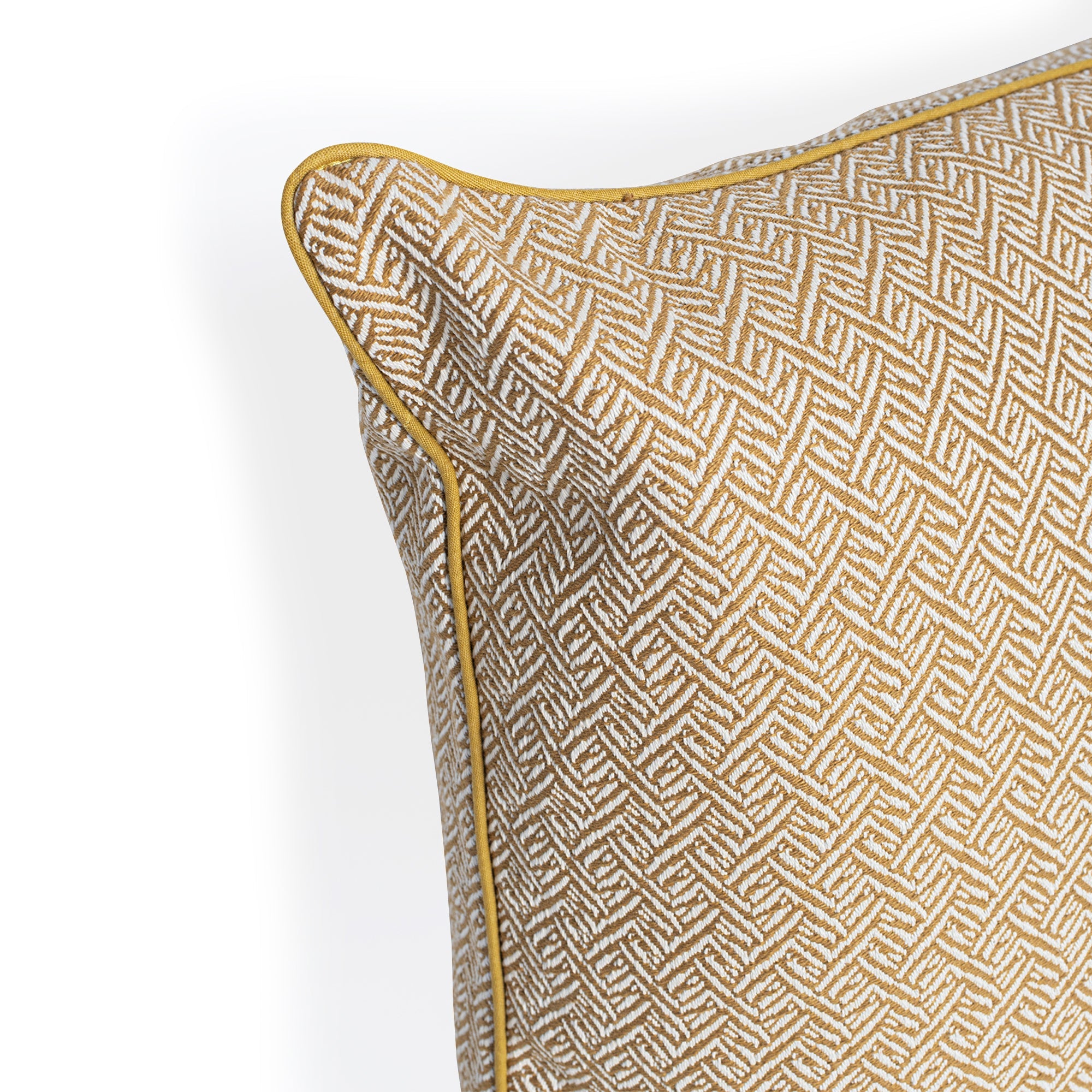 Herringbone Funda de cojín decorativo 50x50 cm Mostaza