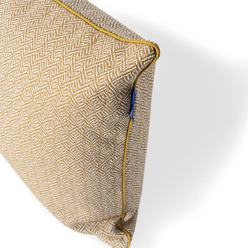 Herringbone Funda de cojín decorativo 50x50 cm Mostaza