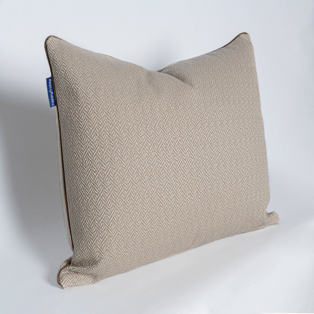 Herringbone Funda de cojín decorativo 50x50 cm Beige