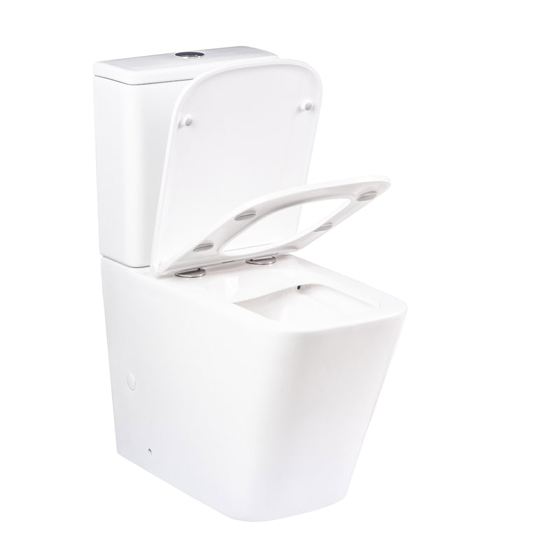 Inodoro rimless completo blanco con salida dual para pared | 1_ES