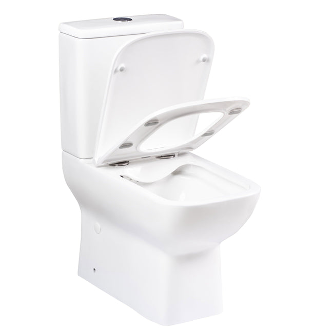 Inodoro enrasado sin borde compacto blanco con salida dual | 3_BP