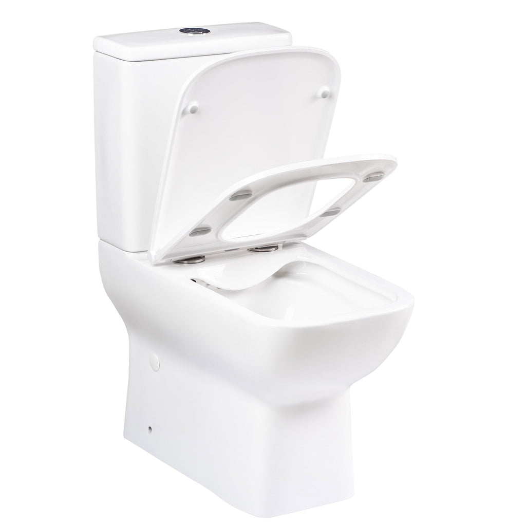 Inodoro enrasado sin borde compacto blanco con salida dual | 3_BP