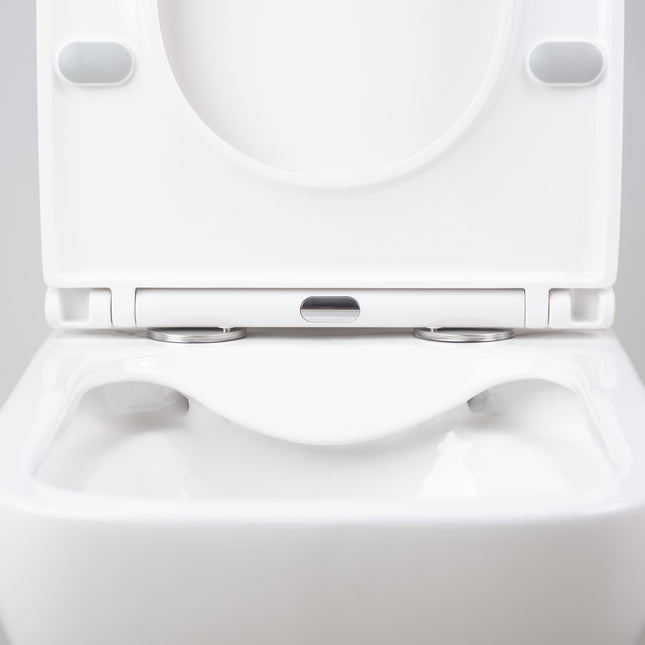 Inodoro enrasado sin borde compacto blanco con salida dual | 3_BP