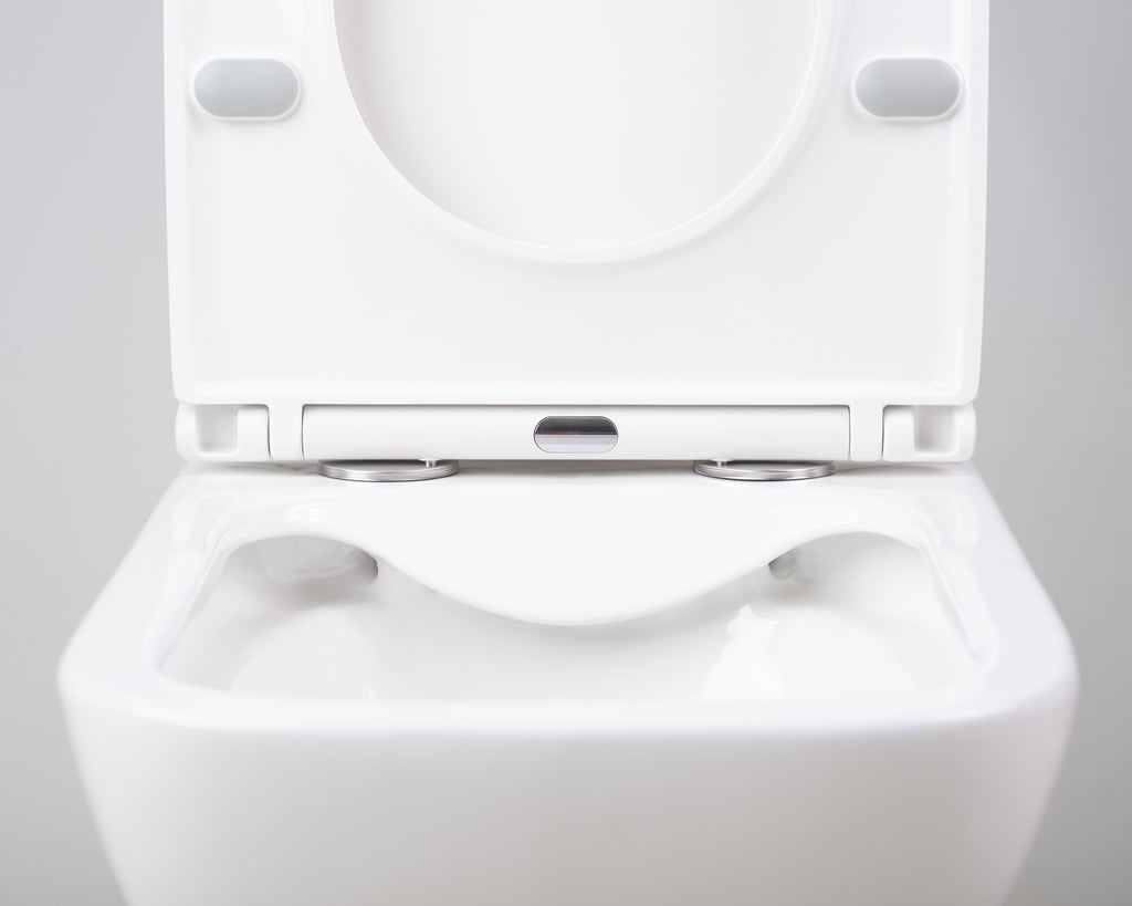 Inodoro enrasado sin borde compacto blanco con salida dual | 3_BP