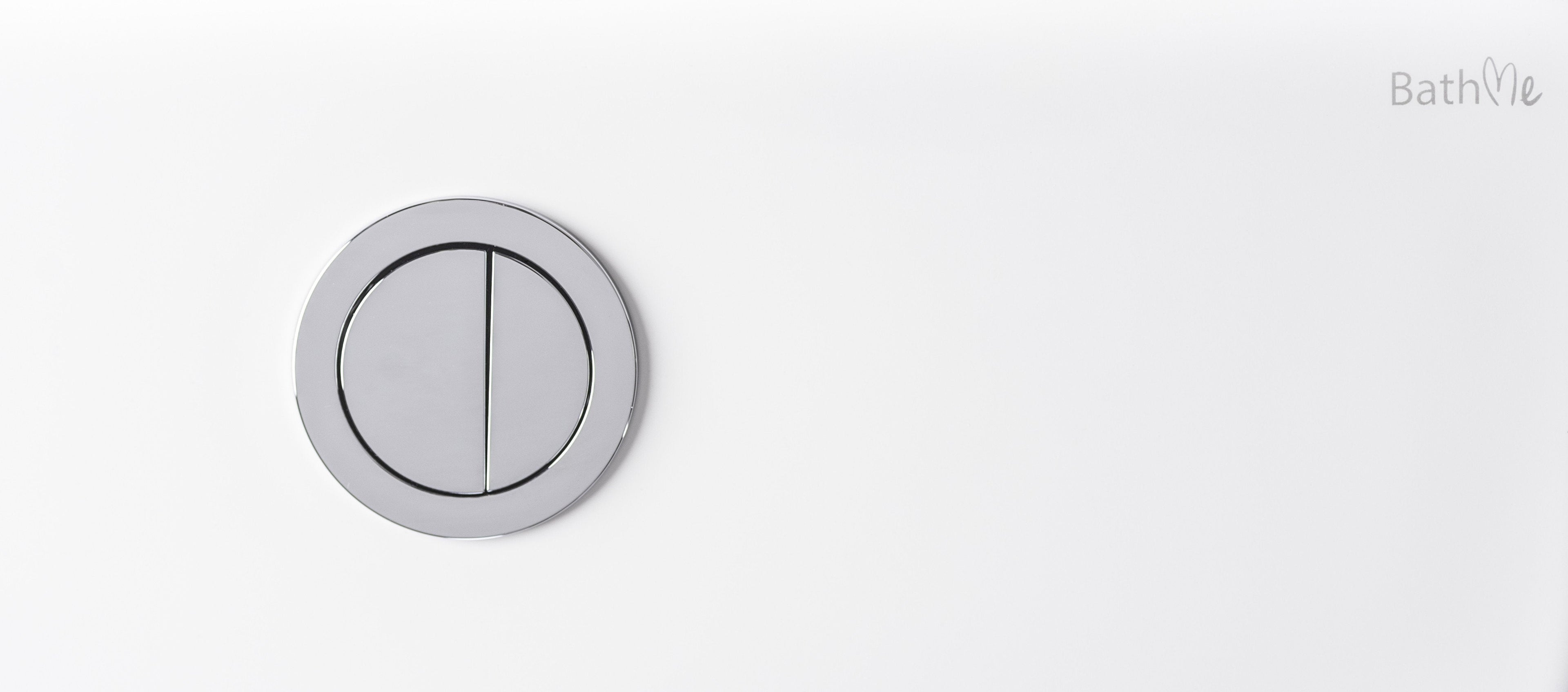 Inodoro enrasado sin borde compacto blanco con salida dual | 3_BP