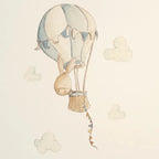 Children's decorative vinyl with a rabbit in a balloon design for children
