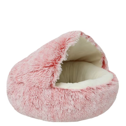 Cama tipo bolsillo de felpa larga de invierno para gatos