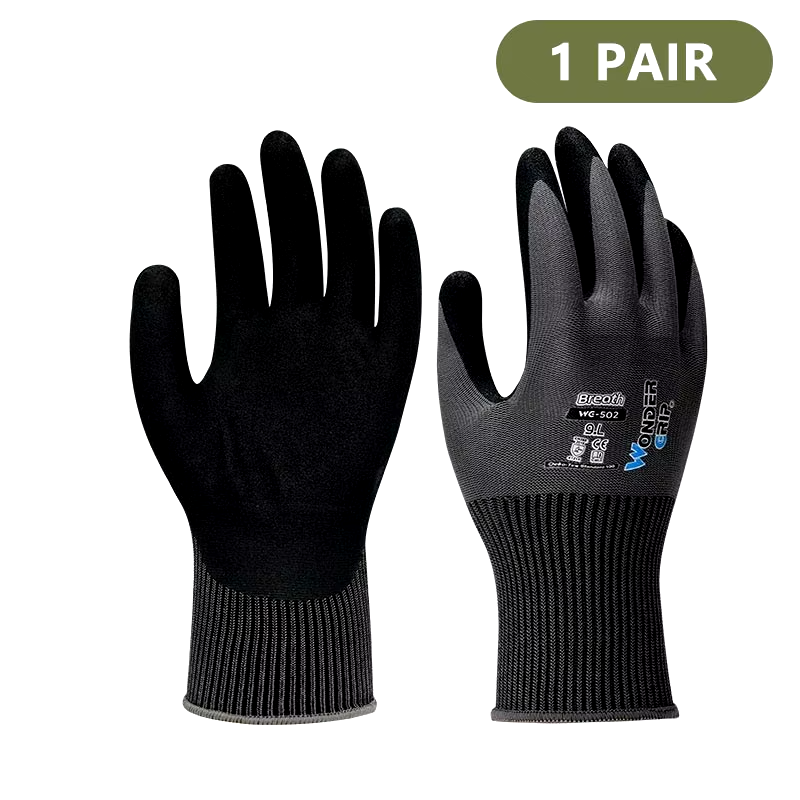 Guantes de jardín de nitrilo y nailon elástico transpirableGuantes