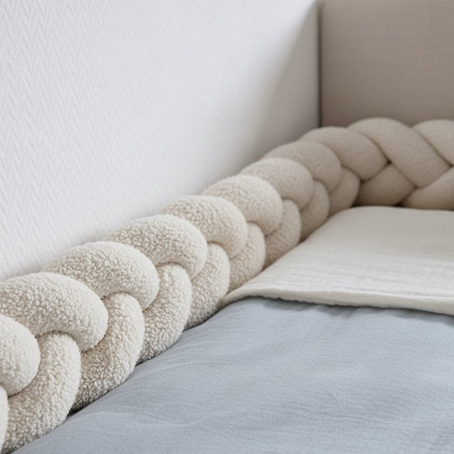 Trenza Protectora de Cuna y cama 200cm BOUCLE BLANCOFurniture > Baby & Toddler Furniture > Crib & Toddler Bed Accessories > Crib Bumpers & Liners > Padded Crib Bumpers