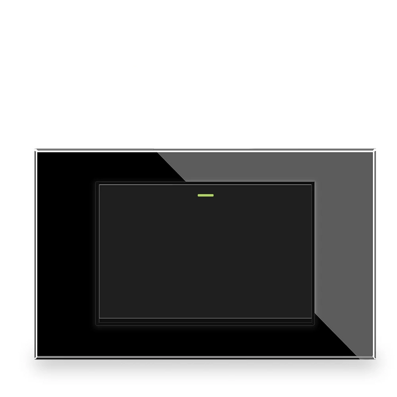 Interruptor de cristal templado blanco/negro con luz LED Serie D1Interruptores