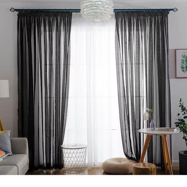 Cortinas transparente de colores solidosCortinas