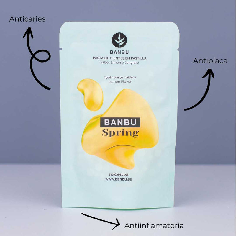 Dentífrico sólido natural anticaries antiplaca