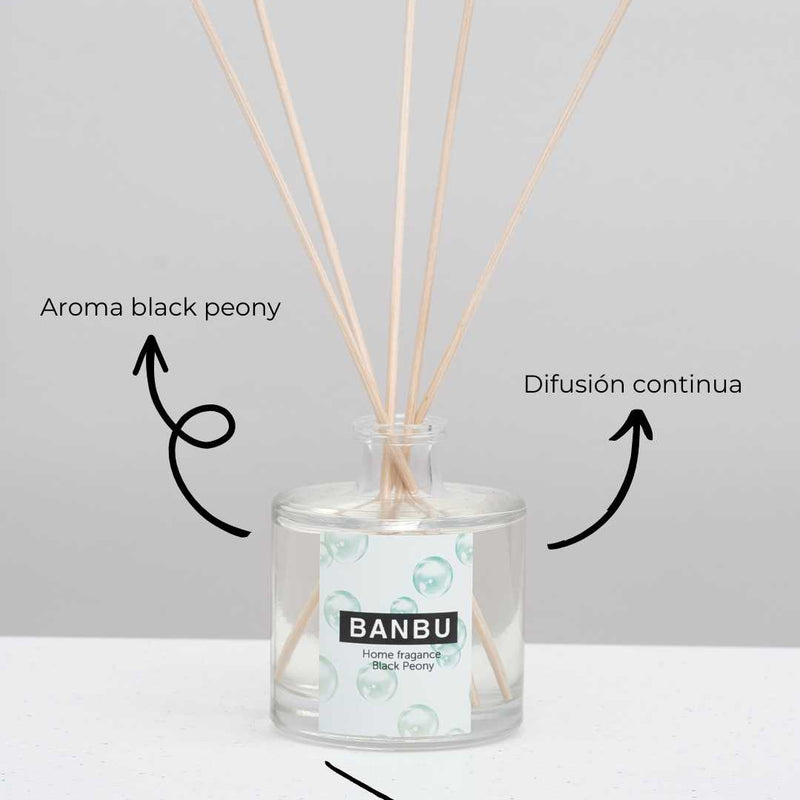 Ambientador mikado aroma natural black peony | hogar