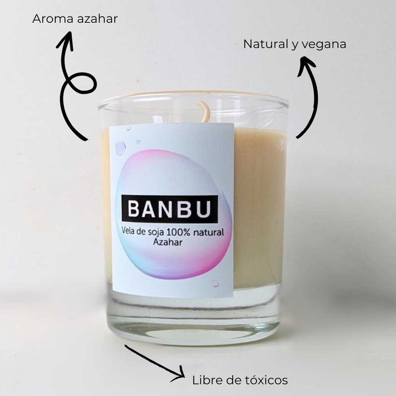 Vela de soja aroma Azahar natural y sostenible para relajación
