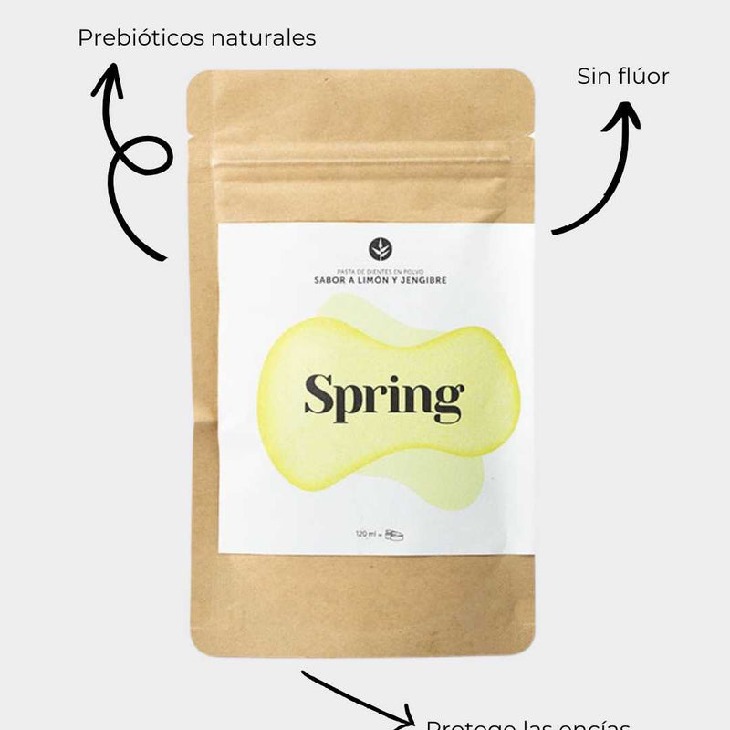 Pasta de dientes en polvo limón y jengibre recarga ecológica