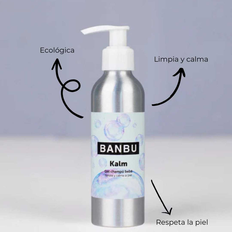 Champú gel suave para bebé con aloe vera y almendra dulce