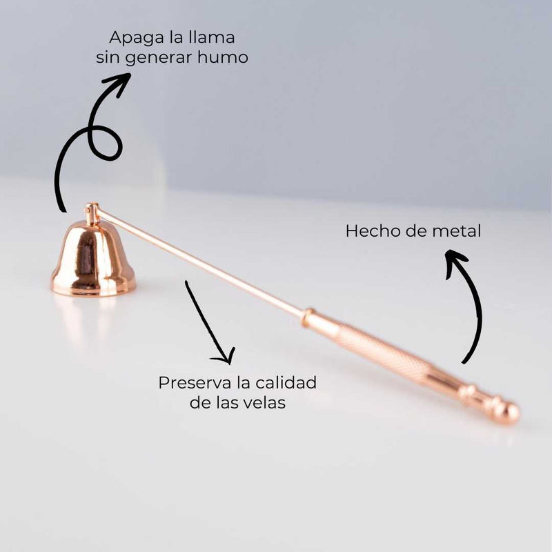 Apagavelas de metal seguro y limpio