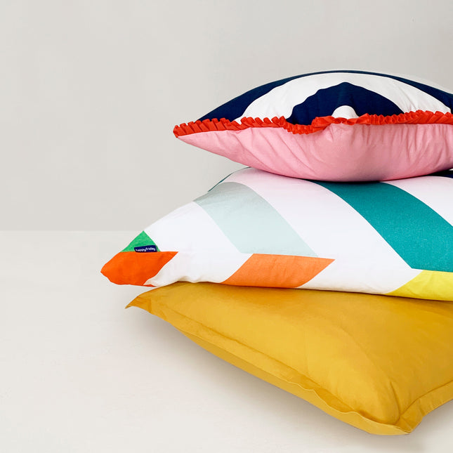 Happy stripes Funda de cojín decorativo 50x50 cm