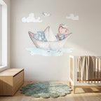Decorative vinyl for children: paper boat for children