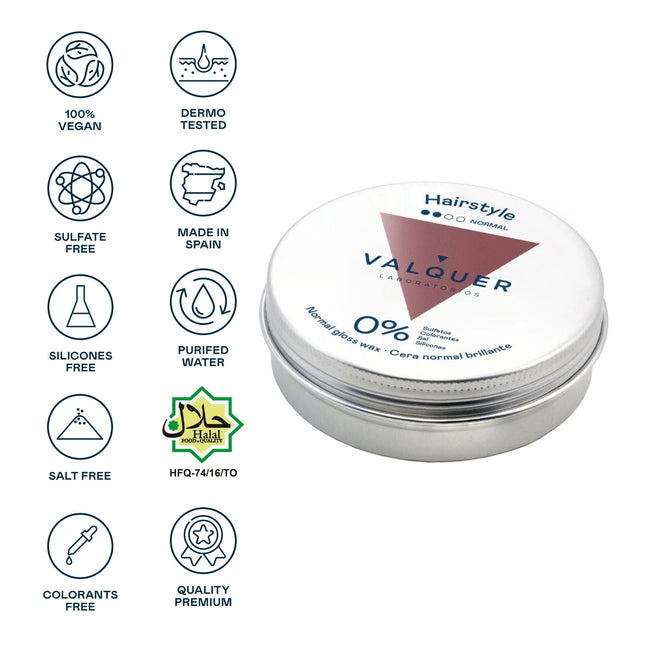 Cera capilar con fijación y brillo