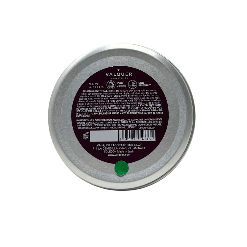 Cera capilar mate fijación fuerte para peinado natural