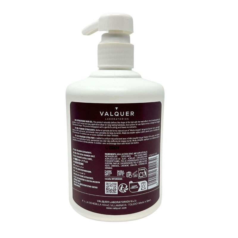 Gel fijador capilar extrafuerte vegano uso diario | 500 ml