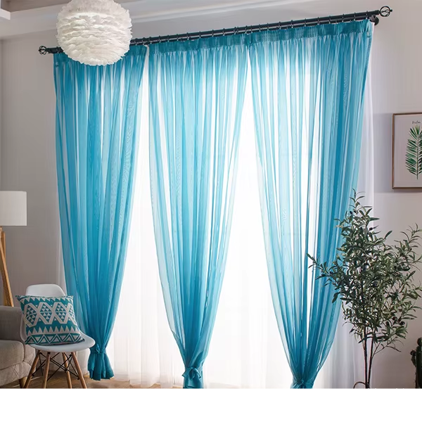 Cortinas transparente de colores solidosCortinas