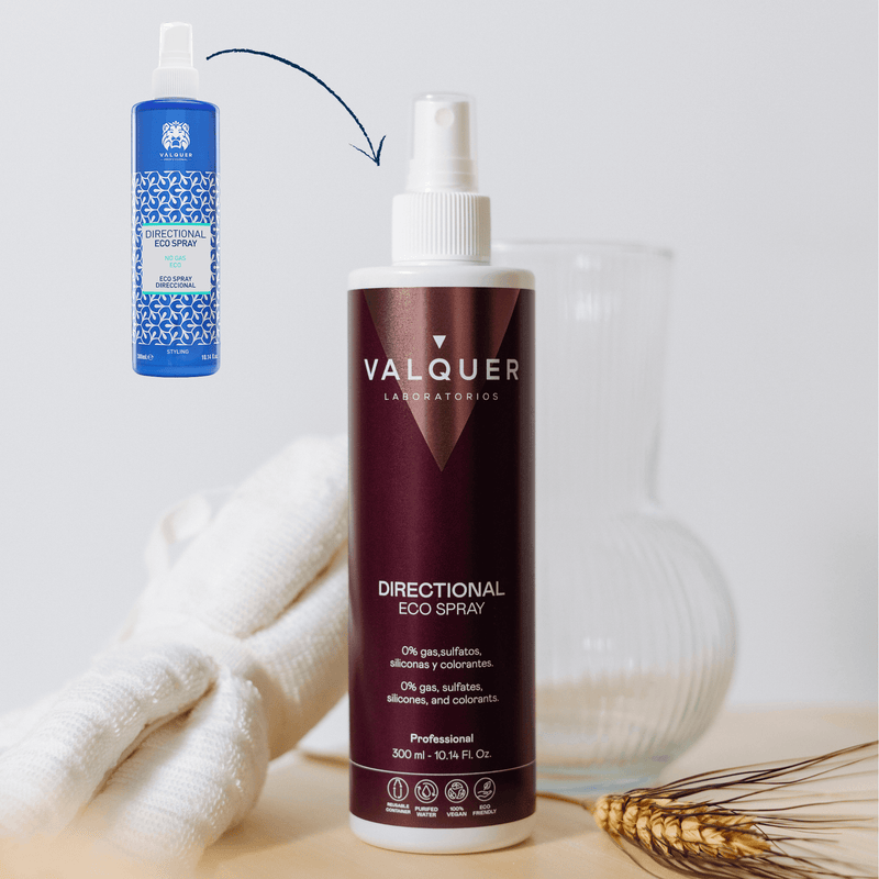 Spray direccional vegano sin gas para un peinado duradero