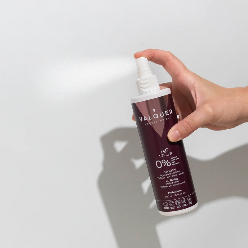 Agua de peinado para estilistas de salón con protección UV