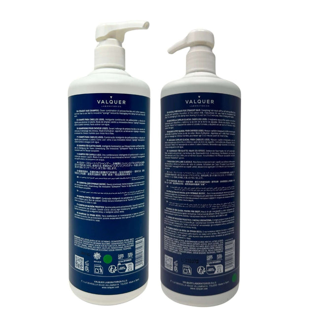 Pack para cabellos lisos con champú y mascarilla glacial