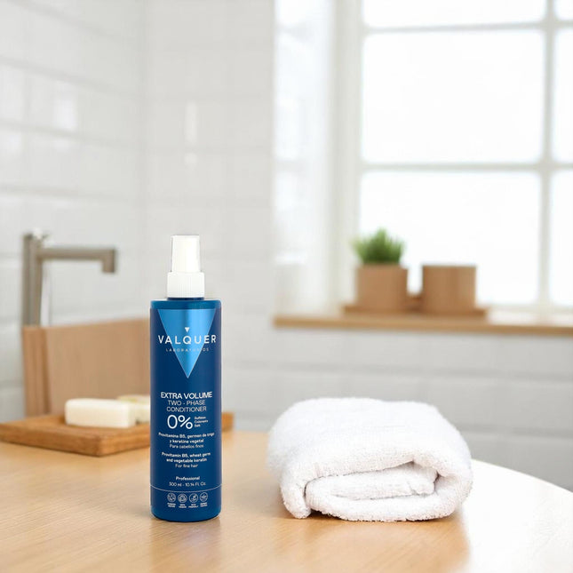 Acondicionador bifásico para cabello fino con volumen