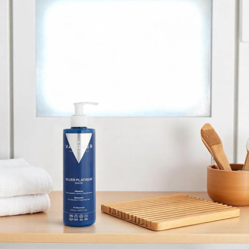 Mascarilla capilar plateada para cabellos decolorados