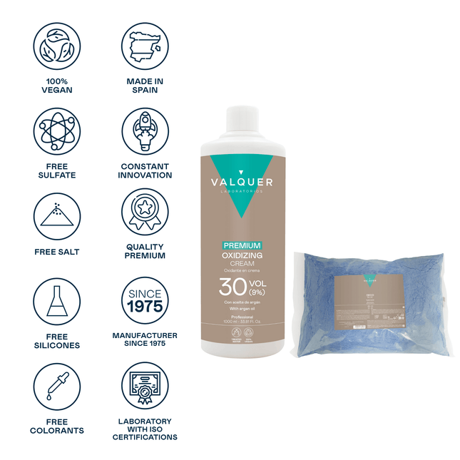 Oxidante ultra cremoso 30 vol para decolorar cabello