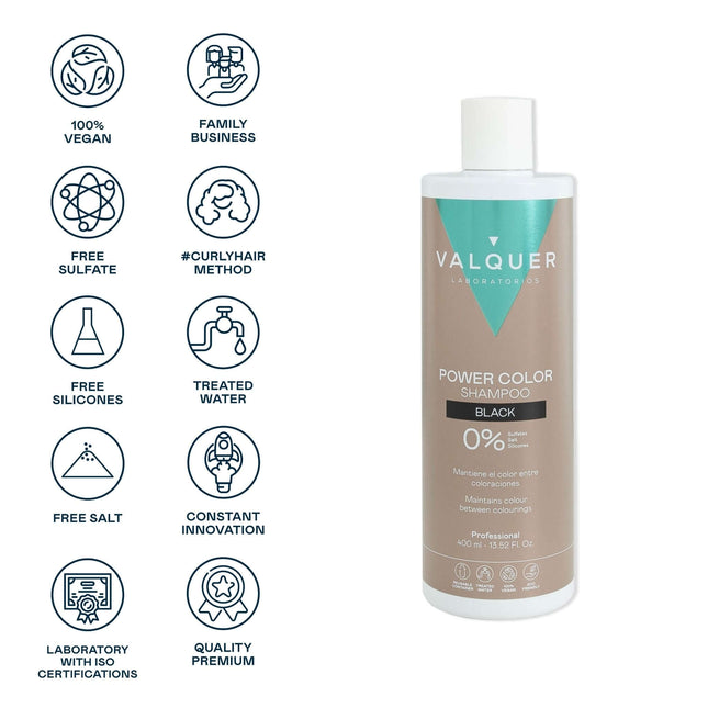 Champú color negro vegano para coloración temporal