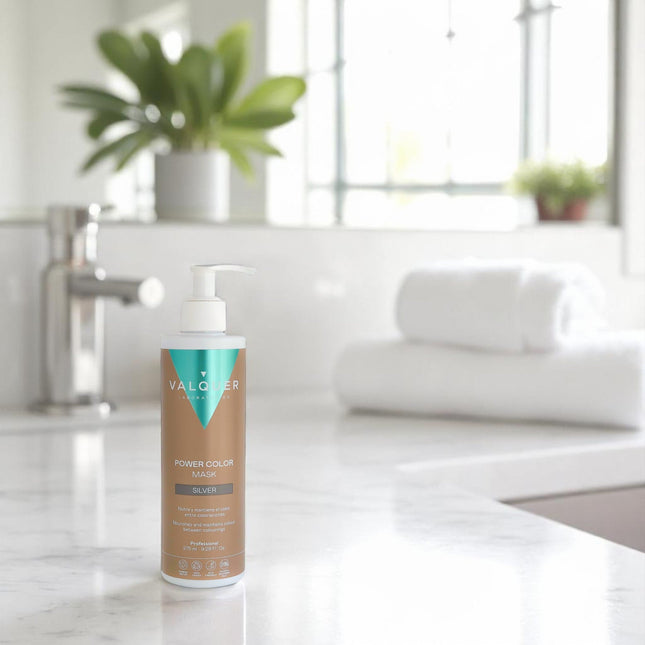 Mascarilla color gris plata para cabello gris | nutre