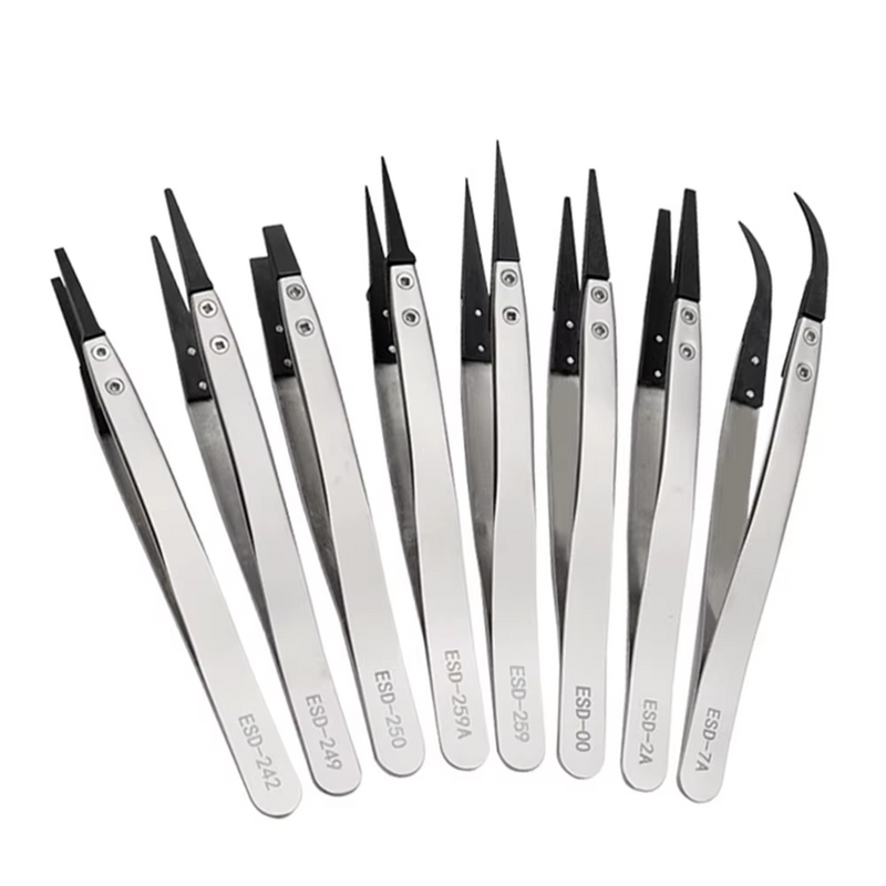 Pinzas antiestáticas ESD de acero inoxidable con puntas intercambiablesPinzas de precisiónUncategorized