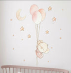Decorative vinyl for children with baby balloon girl balloons