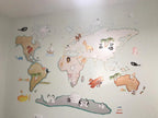 Children's decorative vinyl world map | 180x120cm