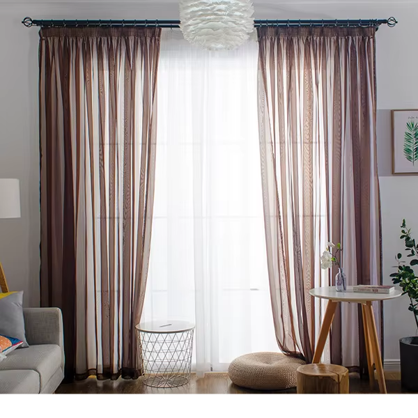 Cortinas transparente de colores solidosCortinas