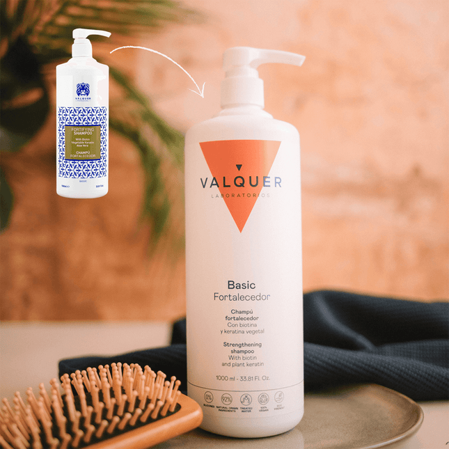 Champú fortalecedor vegano con biotina keratina aloe vera