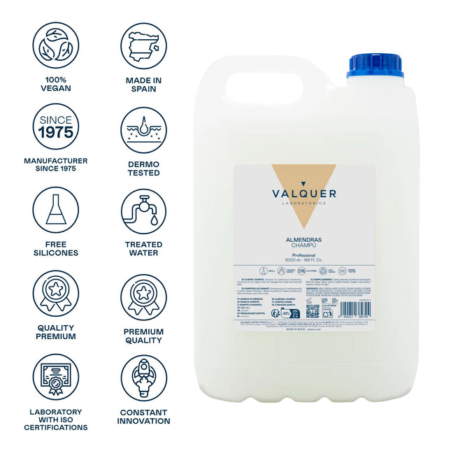 Champú de almendras para peluquería profesional 5000 ml