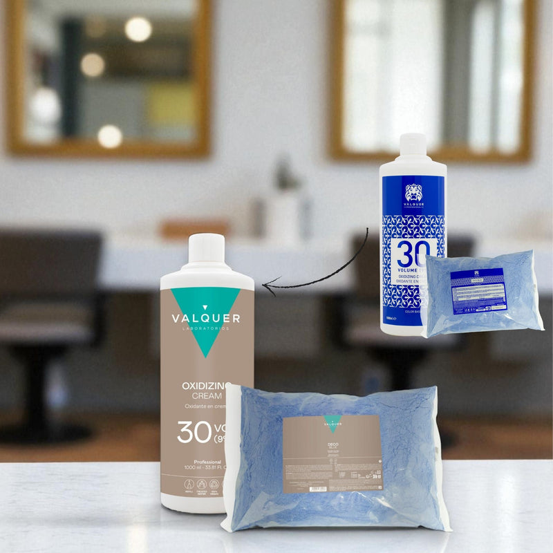 Polvos decolorantes con oxidante 30 vol para uso profesional