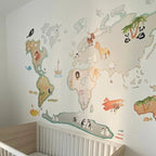 Children's decorative vinyl world map | 180x120cm