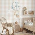 Children's decorative vinyl with a rabbit in a balloon design for children