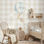Children's decorative vinyl with a rabbit in a balloon design for children