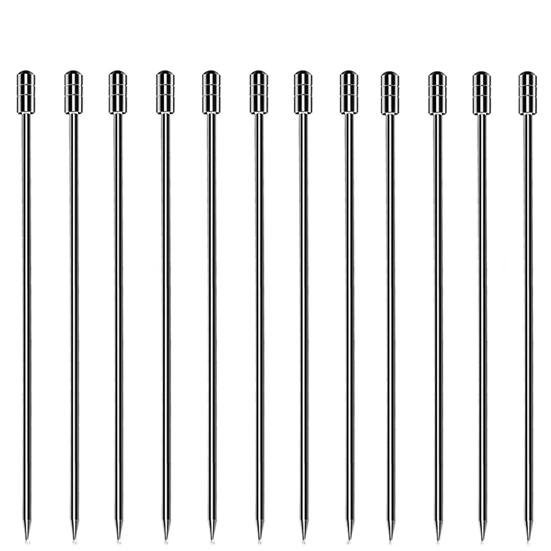 Set de 12 palillos de cóctel de acero inoxidable 11 cm · Reutilizables para aceitunas, frutas, Martini y decoración de bebidasPalillos de cóctelHome & Garden > Kitchen & Dining > Barware > Cocktail & Barware Tool Sets