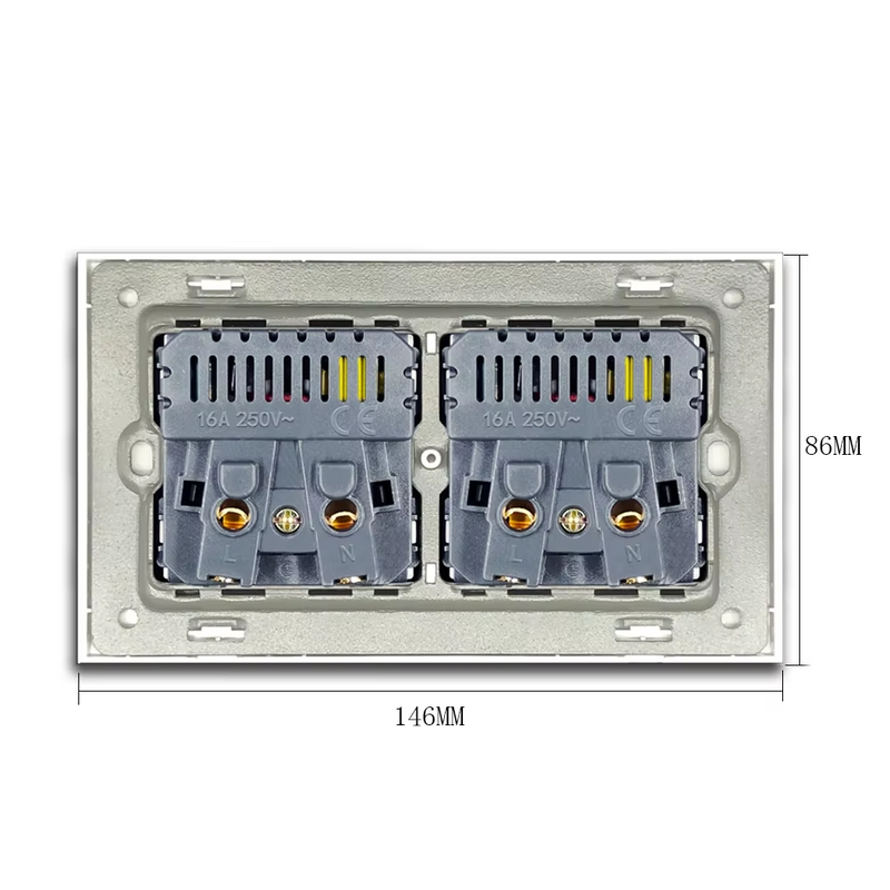 Toma de corriente doble EU con USB A + C empotrableEnchufesHardware > Power & Electrical Supplies > Power Outlets & Sockets > Wall Outlets