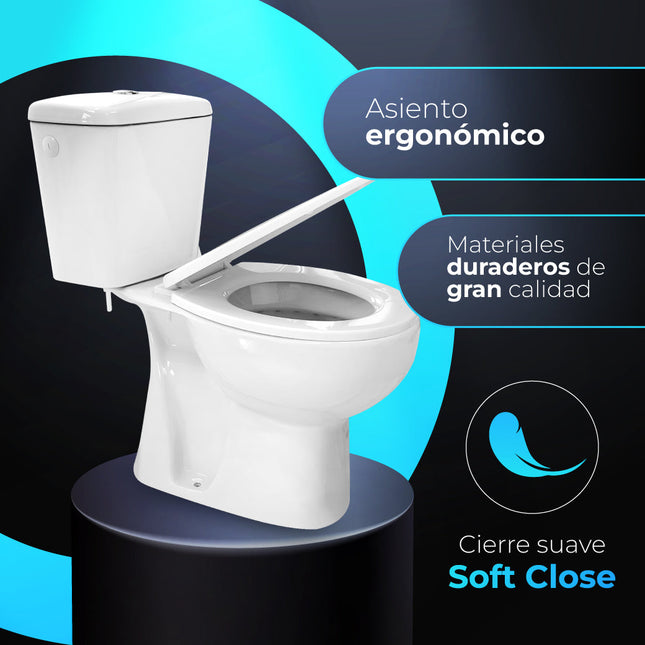 Inodoro económico con salida vertical de porcelana | blanco | 3_BP